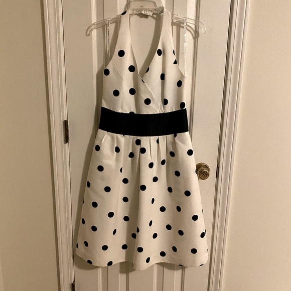 Chetta B. Cotton/Silk Polka Dot Halter Dress (Sz. 4) - Picture 2 of 9